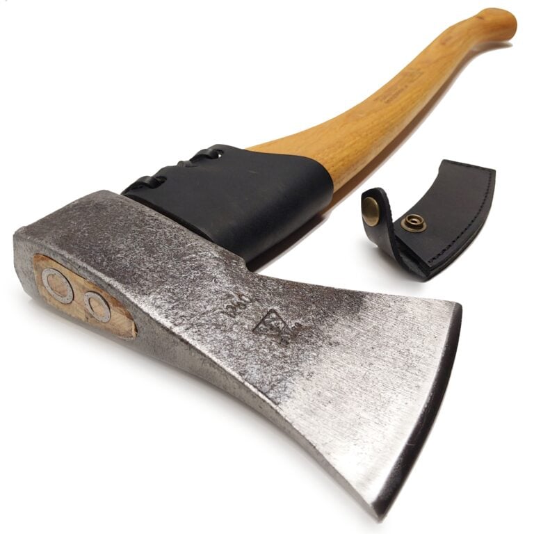 Axe for tree felling leather handle protection leather cutting edge protection, 1.25 kg