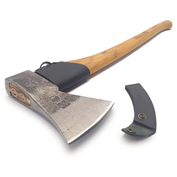 geschmiedete Forstaxt mit Lederschutz 1,6 kg