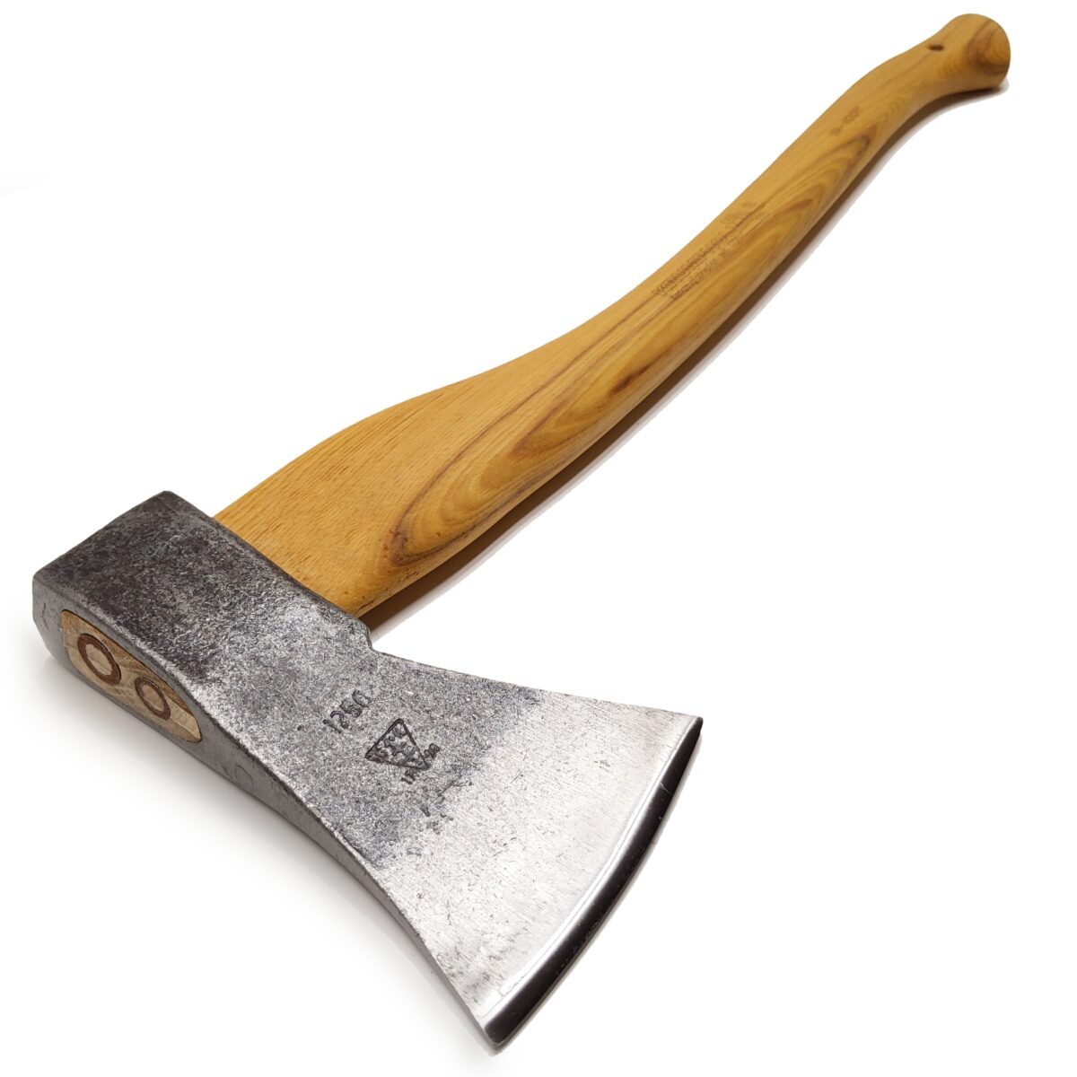 Forged axe for felling trees, 1 kg hickory handle
