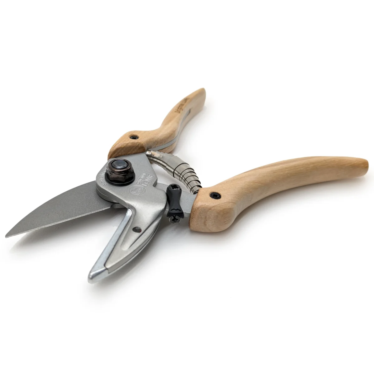Garden shears Wooden handles Hickory inward curved handle