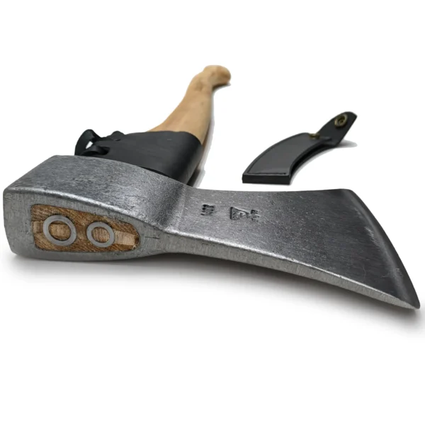 Forged felling axe 1400 gram head weight Leather protection