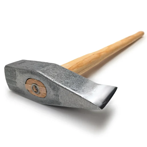 Krumpholz splitting hammer 3000g with 90 cm ash handle for forestry work.