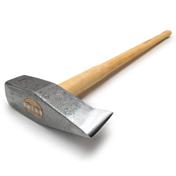 Krumpholz splitting hammer 3000g with 90 cm hickory handle for forestry work.